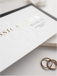 MINIMAL | Luxury Monogram & Foil 710gsm Letterpress Save the Date