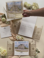 Gold Luxury Your Own Venue Ornamental Gate Laser Cut Gate | Château de la Valouze
