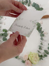Green Watercolour Leaf Rustic Wedding Place Card