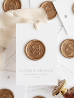 Wax Seal in Antique Bronze Pearlised
