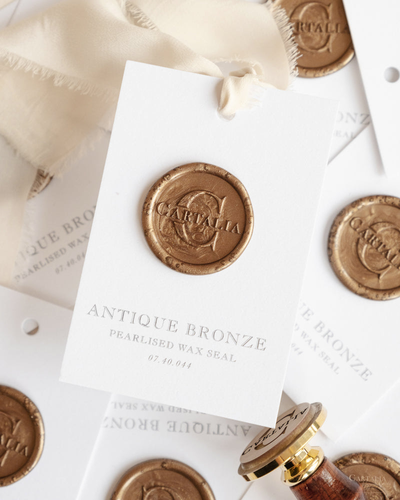 Wax Seal in Antique Bronze Pearlised