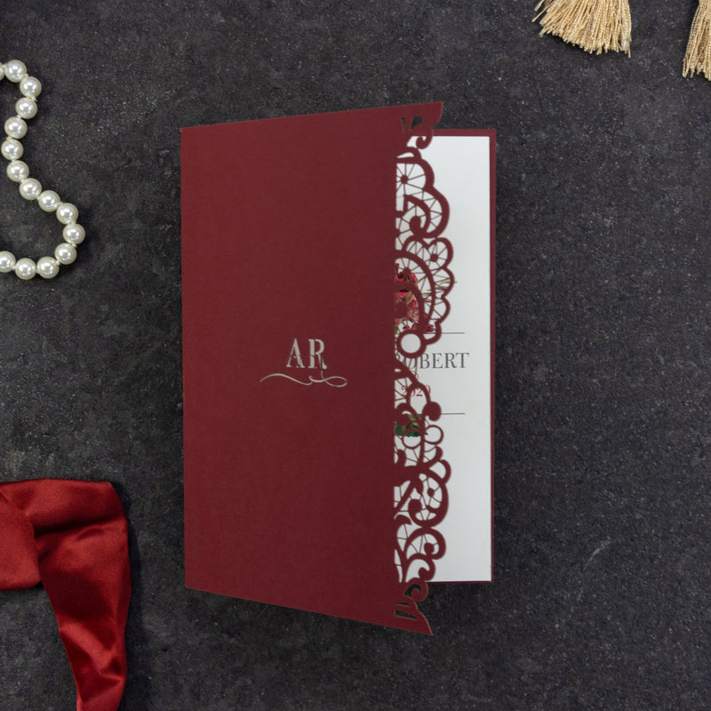 Bordeaux laser cut Order of Service