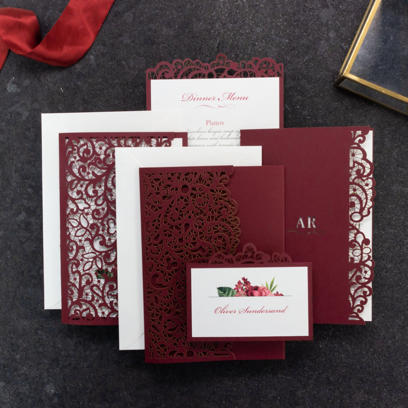 Bordeaux laser cut Order of Service