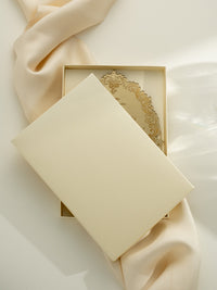 Luxury Boxed Invitation: a Decadent Mirror Gold Plexi Wedding Invitation - Engraved