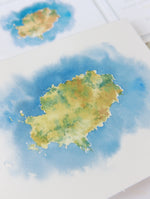 Bolsillo de acuarela IBIZA Beach &amp; Destination | Comisión A&amp;S a medida