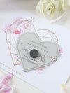 Save the Date with Geometric Heart Shaped Plexi Magnet
