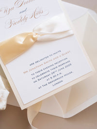 Luxury Classic Satin Board Wedding Invitation