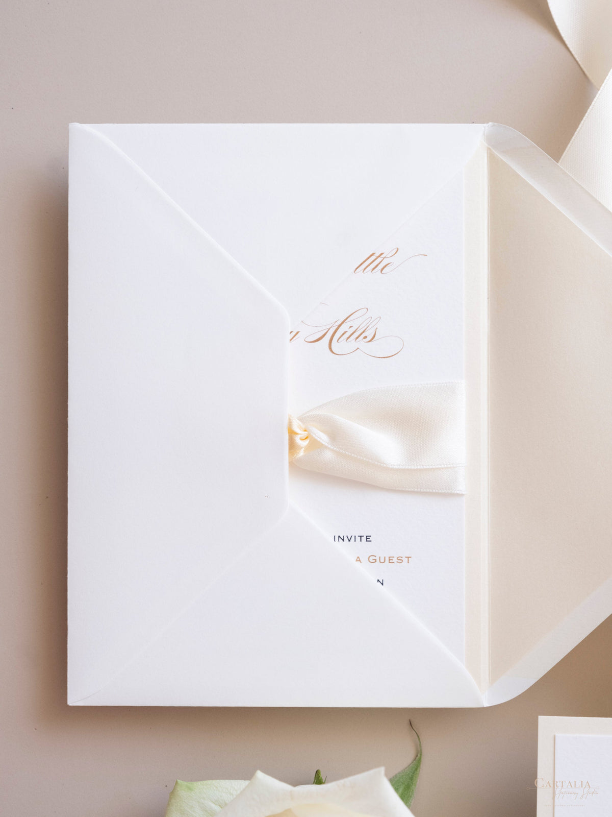 Luxury Classic Satin Board Wedding Invitation