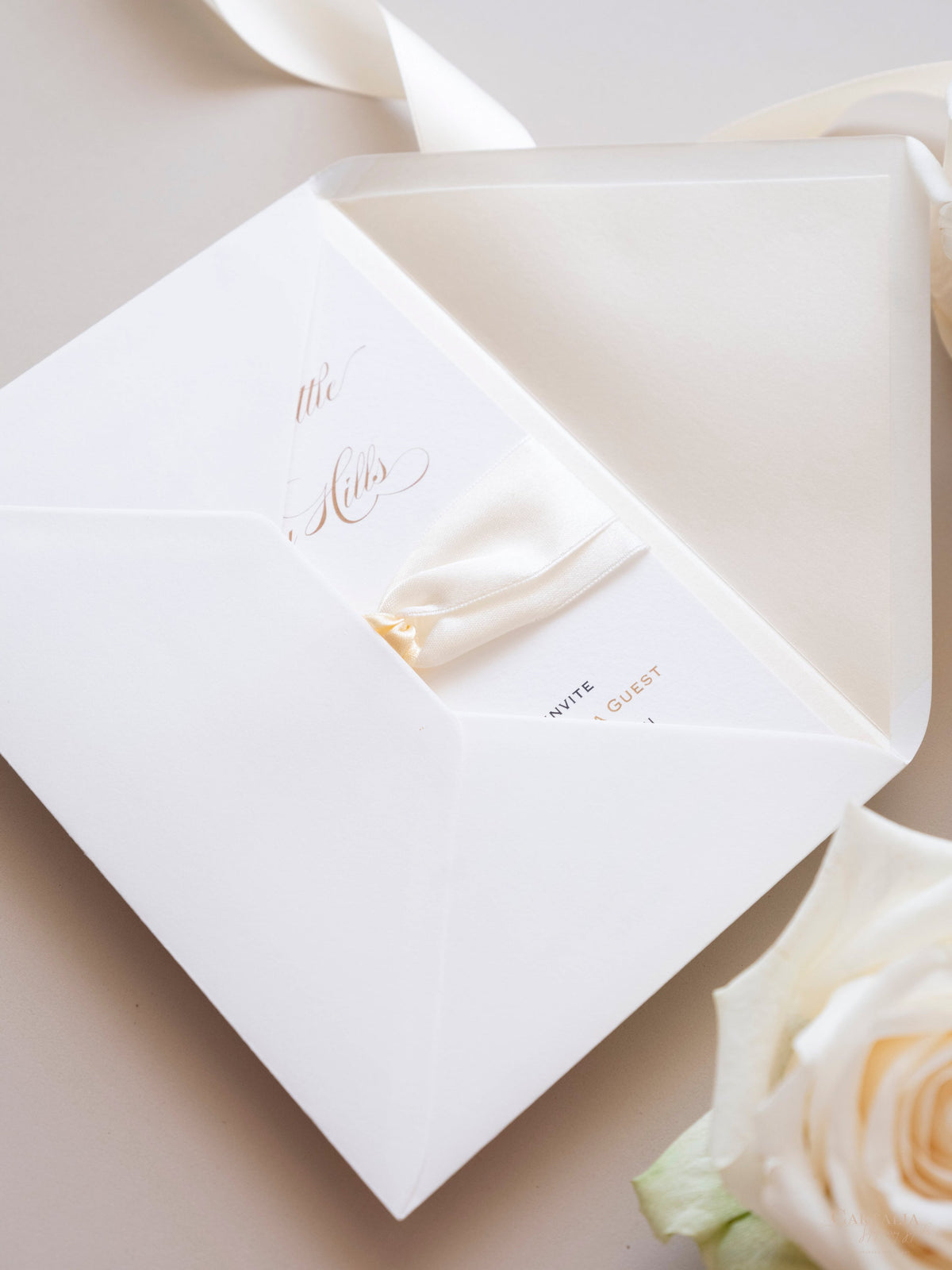 Luxury Classic Satin Board Wedding Invitation