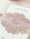 Free Standing Table Name Intricate Orchid Laser Cut Mongram