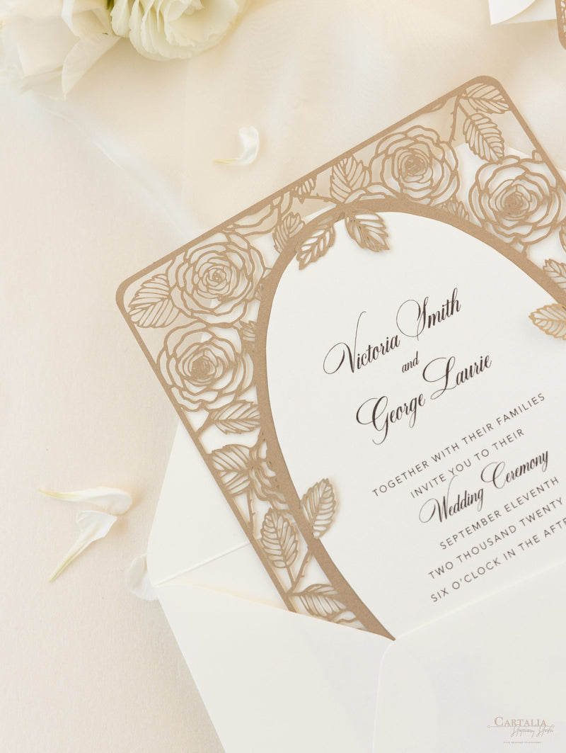 Rose Gold Wedding Invitation Black and Rose Gold Style 37 -  Portugal