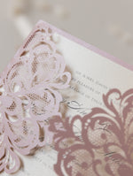The Blush and Cream Collection Gatefold Luxury Set with RSVP included.