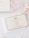 The Blush and Cream Collection Gatefold Luxury Set with RSVP included.