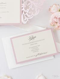 Vintage Rose RSVP / SAVE THE DATE / Extra Card with Envelope