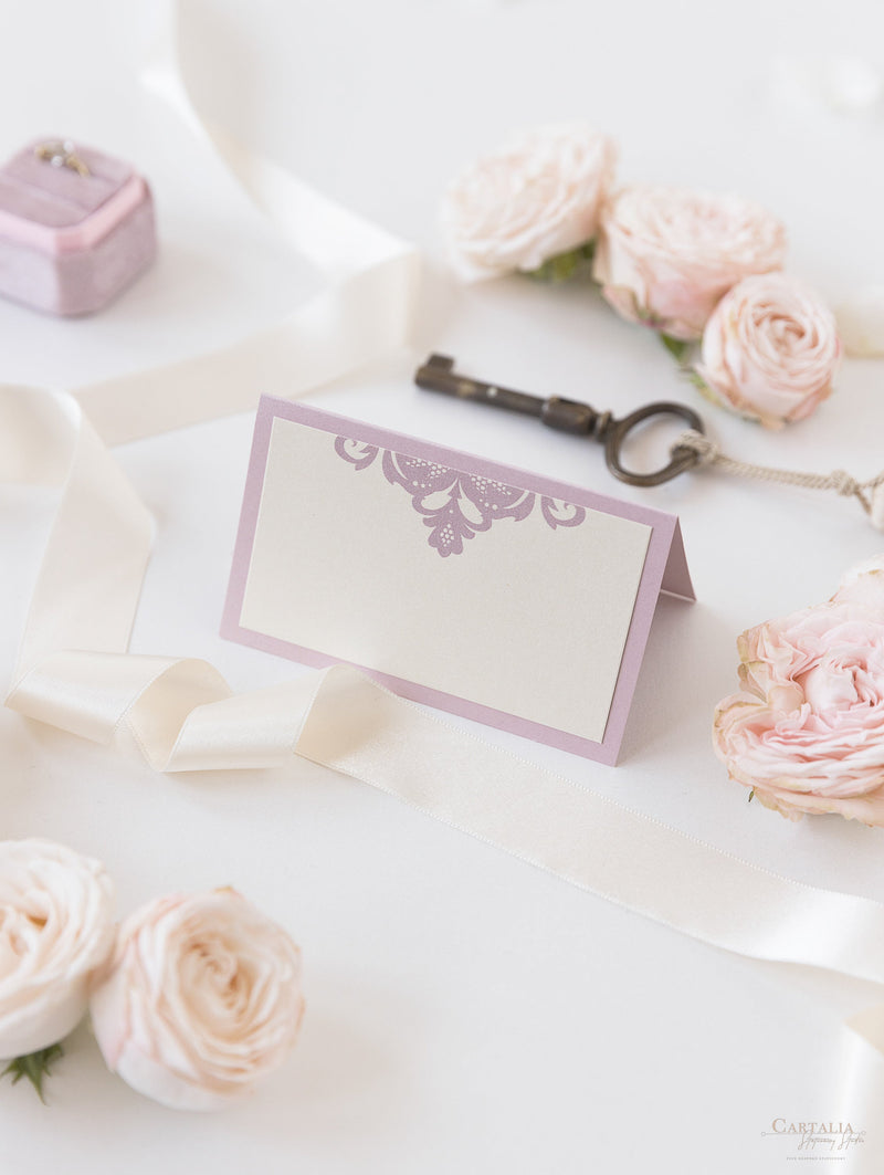 Blush and Cream Wedding Place Card