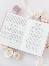 Blush and Cream Luxury Laser cut Order of Service / Menu