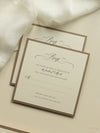 Romantic Ornamental Gate Laser Cut Wedding Invitation Set with Rsvp and Personalised Belly Band