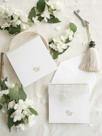 Your Own Venue Ornamental Gate Laser Cut  Foiled Venue Wedding Invitation