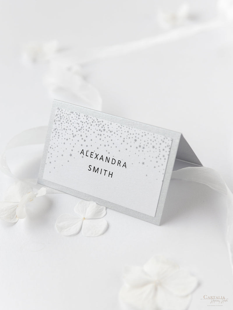 Tarjeta de invierno blanco, lugar de copo de nieve