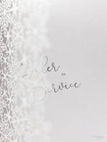 White Winter, a Snowflake Laser Cut Order of Service