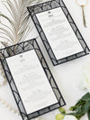 Luxury Glittering Art Deco 20s Gatsby Gate Laser cut Frame Through Menu