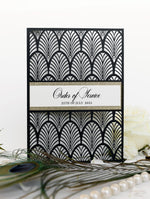 Luxury Glittering Art Deco 20s Gatsby Gate Laser cut Order of Service