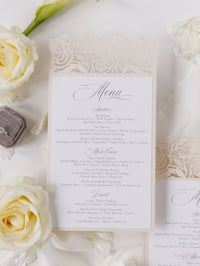 Classic Elegance Champagne Laser cut Menu