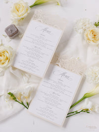 Classic Elegance Champagne Laser cut Menu