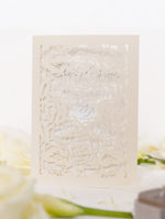 Classic Elegance Laser cut Cream and Champagne Metallic Colours Order of Service / Menu