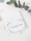 Green Watercolour Leaf Rustic Wedding Place Card