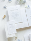 Pearl Detailed Embossed Pocket Fold Invitation Suite with Reception & Rsvp