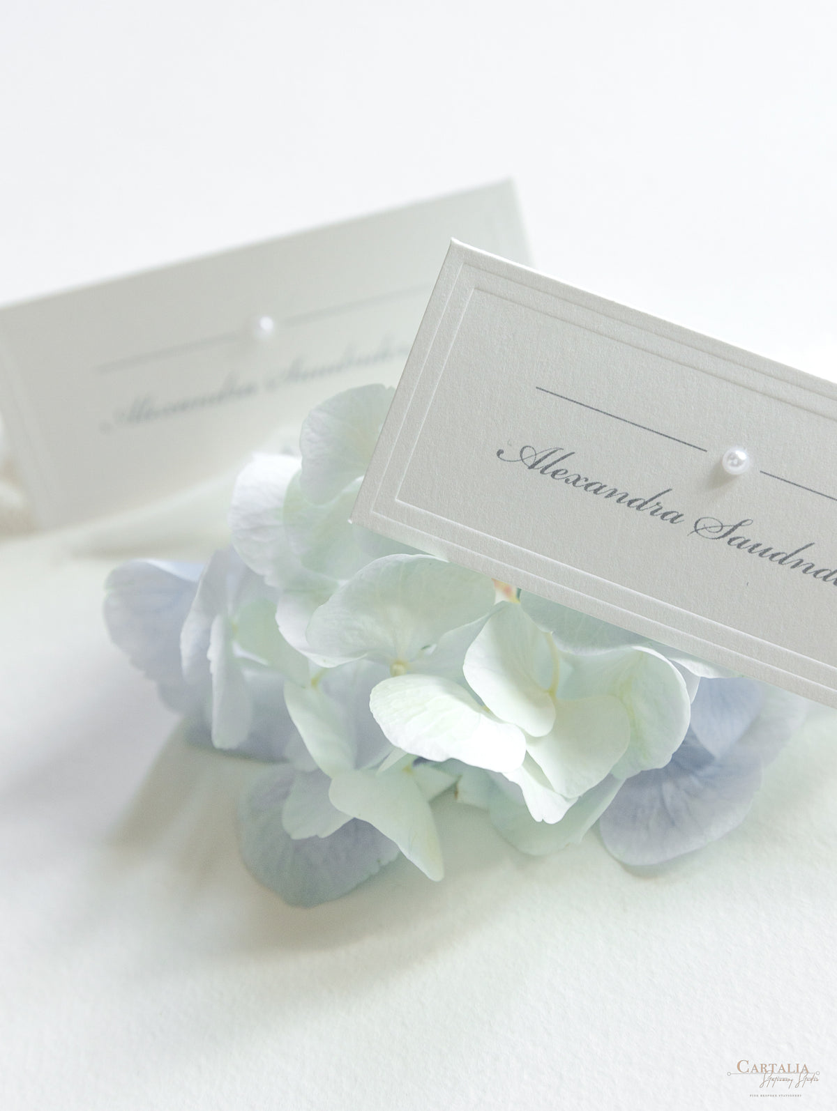 Embossed Pearl Place Cards