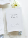 Embossed Order Of Service with Pearl Detail