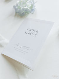 Embossed Order Of Service with Pearl Detail