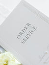 Embossed Order Of Service with Pearl Detail
