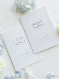 Embossed Order Of Service with Pearl Detail