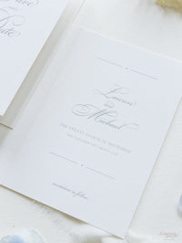 Embossed Save The Date Cards with Pearl Detail