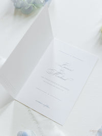 Embossed Save The Date Cards with Pearl Detail