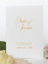 Luxury Romantic Roses Order of Service