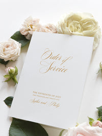 Luxury Romantic Roses Order of Service