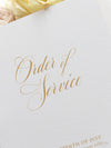 Luxury Romantic Roses Order of Service