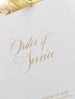 Luxury Romantic Roses Order of Service
