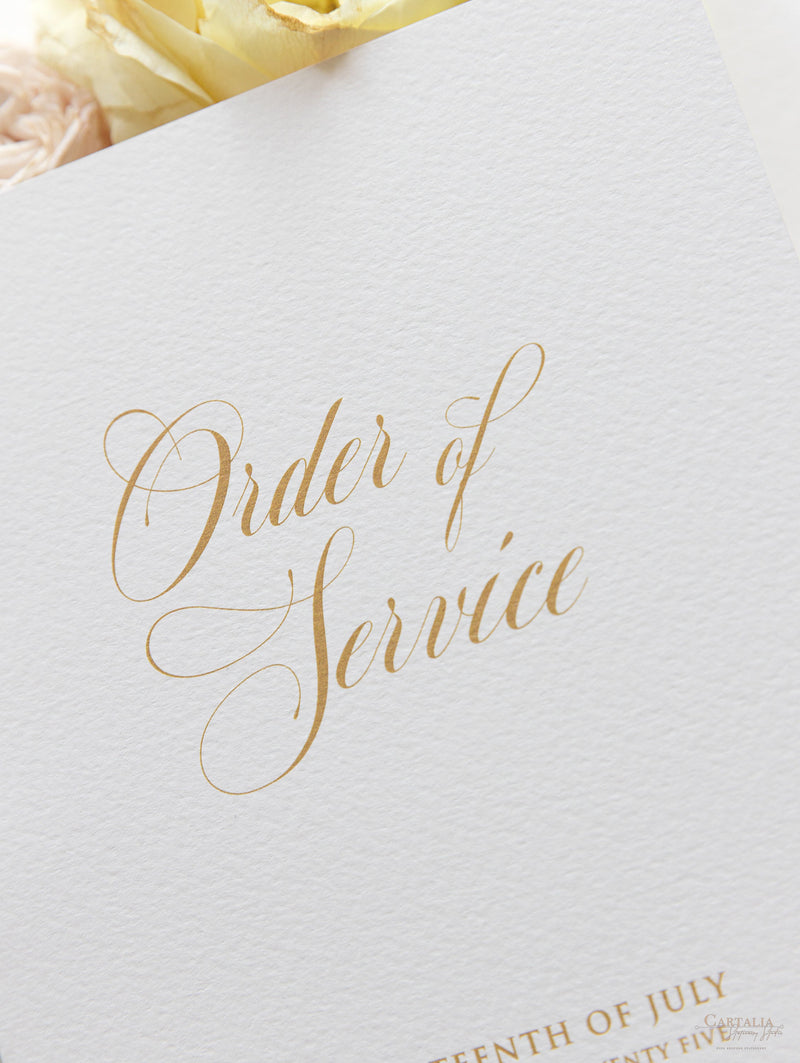 Luxury Romantic Roses Order of Service