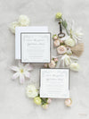 Square Regal Silver Evening invitation
