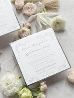 Square Regal Silver Evening invitation