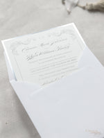 Square Regal Silver Evening invitation