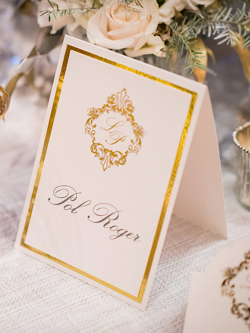 Luxury Gold Foil Free Standing Table Names or Number