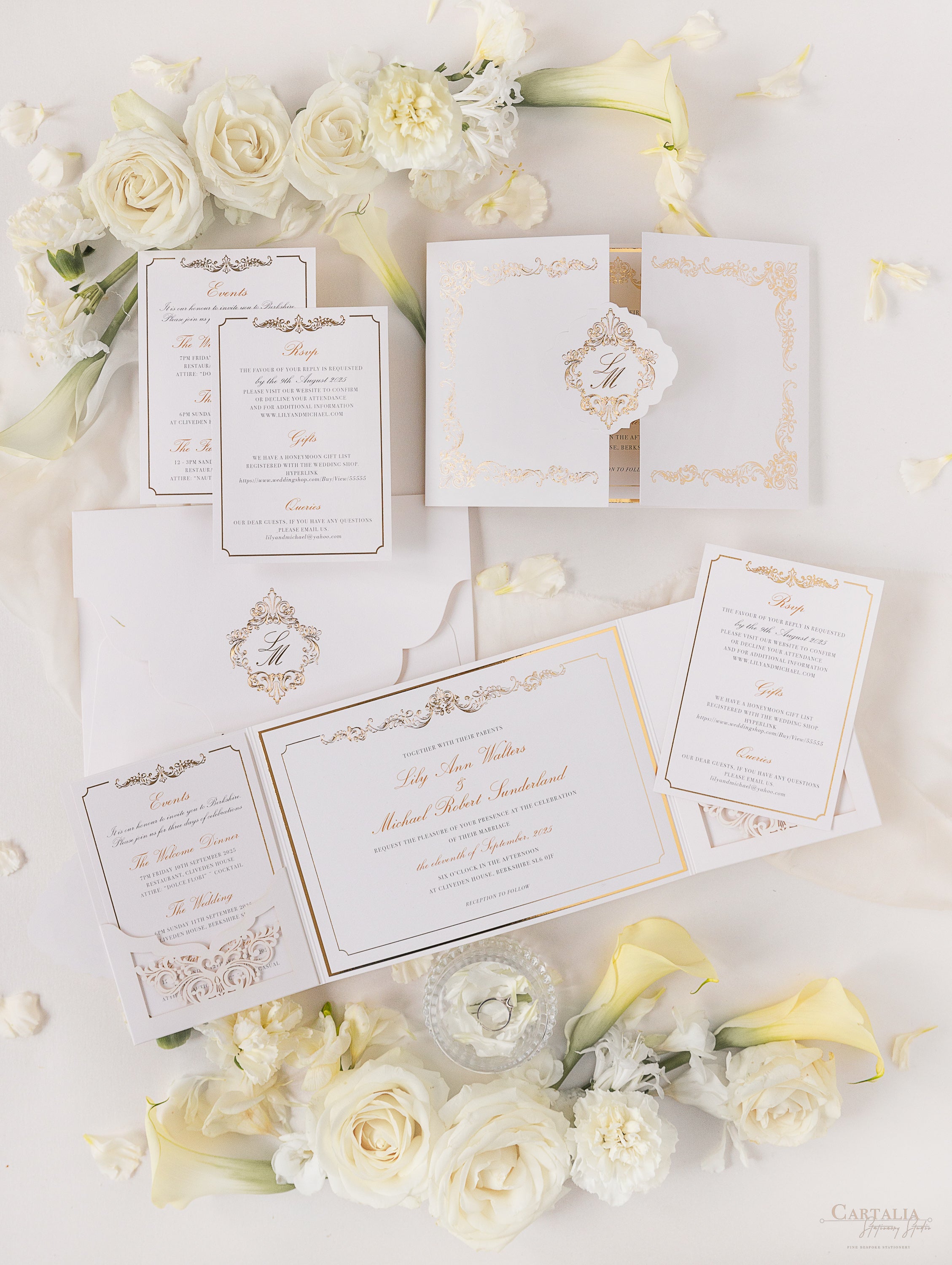 Pocketfold wedding store invitations