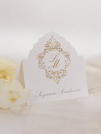 Deckled Edge Luxury Gold Foil Place card