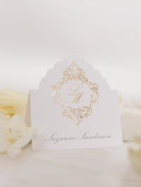 Deckled Edge Luxury Gold Foil Place card